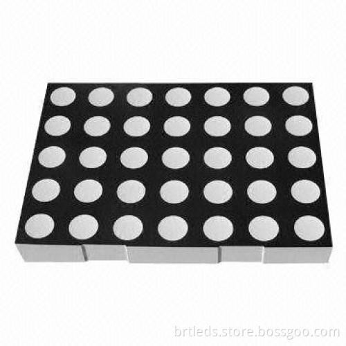 0.7-inch Orange Red 5 x 7 Dot-matrix LED Display, Black Face and White Dots